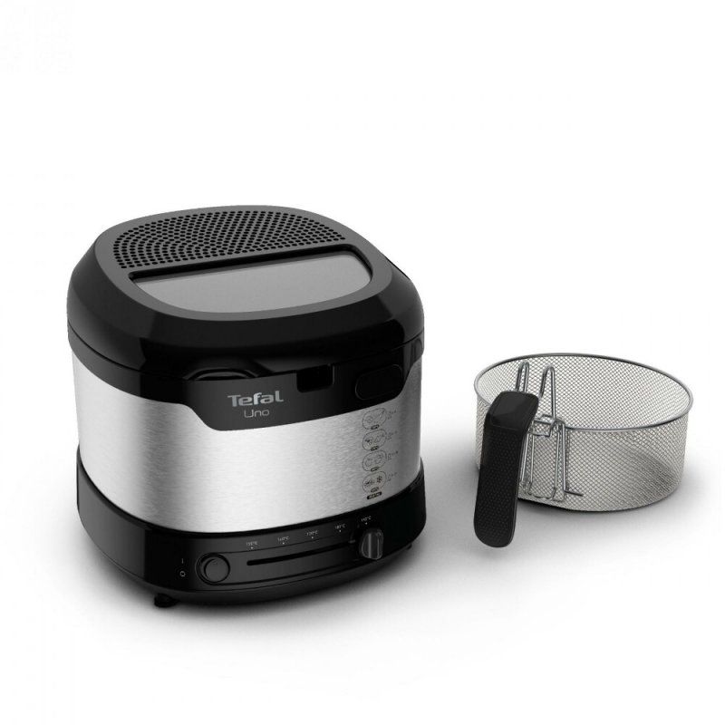 Tefal Uno FF215D friteuse Unique Autonome Noir, Acier inoxydable