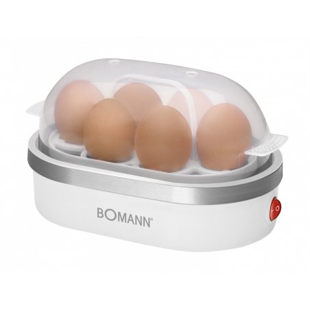 Bomann EK 5022 CB 6 œufs 400 W Argent, Transparent, Blanc