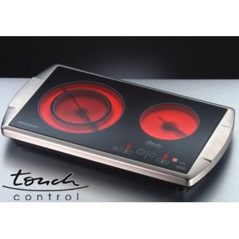 Rommelsbacher CT 3403/TC plaque Noir, Acier inoxydable Comptoir Céramique 2 zone(s)