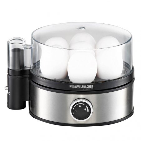 Rommelsbacher ER 400 egg cooker 7 egg(s) 400 W Black, Stainless steel, Transparent