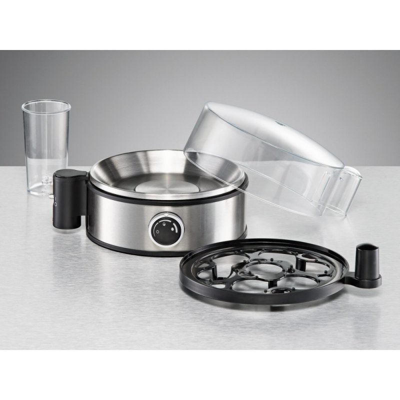 Rommelsbacher ER 400 egg cooker 7 egg(s) 400 W Black, Stainless steel, Transparent