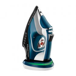Russell Hobbs Cordless One Temperature Fer à vapeur Semelle en céramique 2600 W Noir, Bleu, Blanc