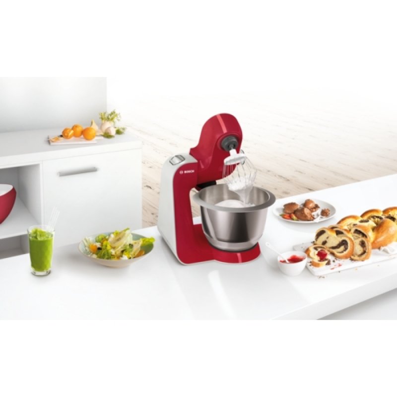 Bosch MUM58720 robot de cuisine 1000 W 3,9 L Gris, Rouge, Acier inoxydable