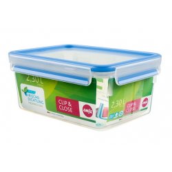 EMSA CLIP & CLOSE Rectangulaire Boîte 2,3 L Bleu, Transparent 1 pièce(s)