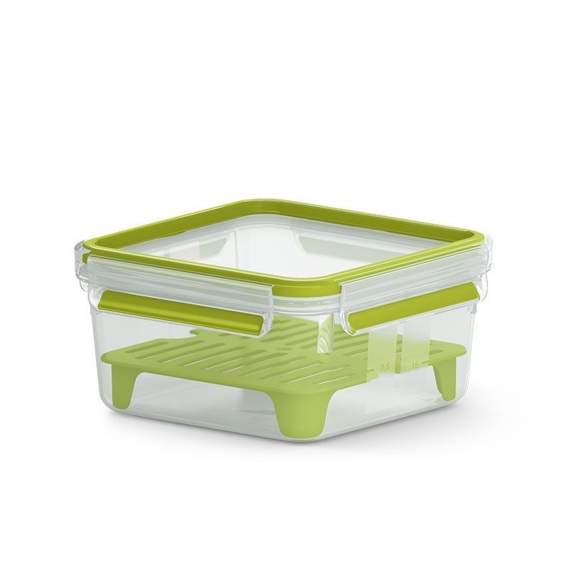 EMSA CLIP & GO XL Boîte de rangement alimentaire 1,3 L Vert, Transparent 1 pièce(s)