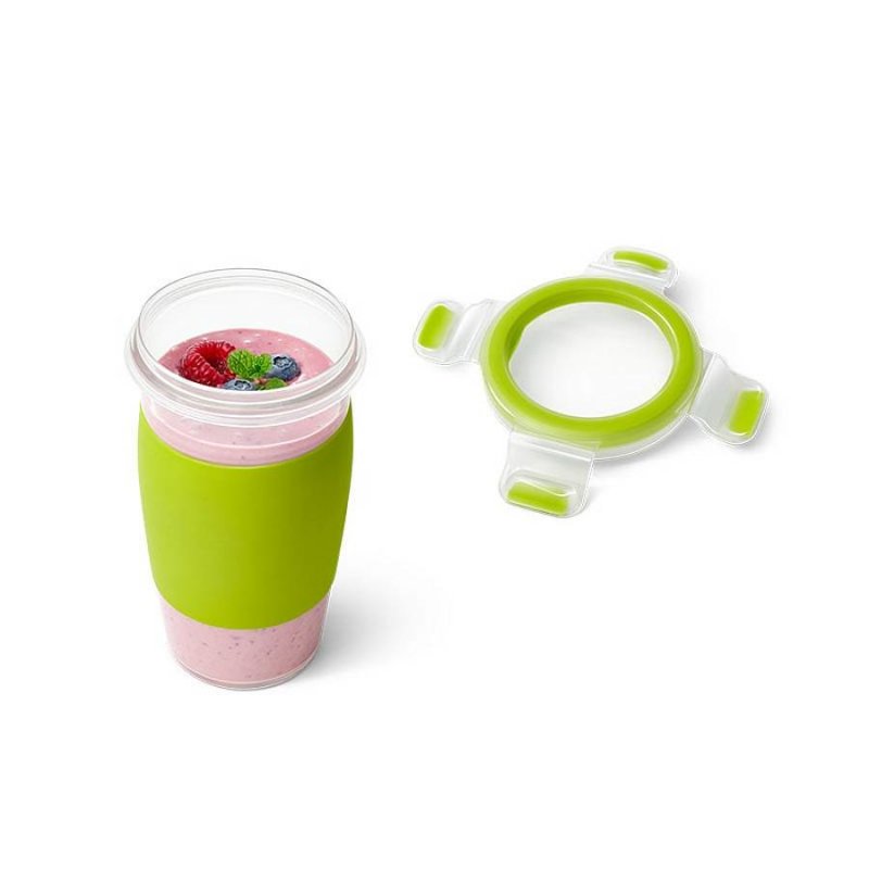 EMSA CLIP & GO Boîte de rangement alimentaire 0,45 L Plastique Vert, Transparent 1 pièce(s)