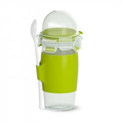 EMSA CLIP & GO Boîte de rangement alimentaire 0,45 L Plastique Vert, Transparent 1 pièce(s)