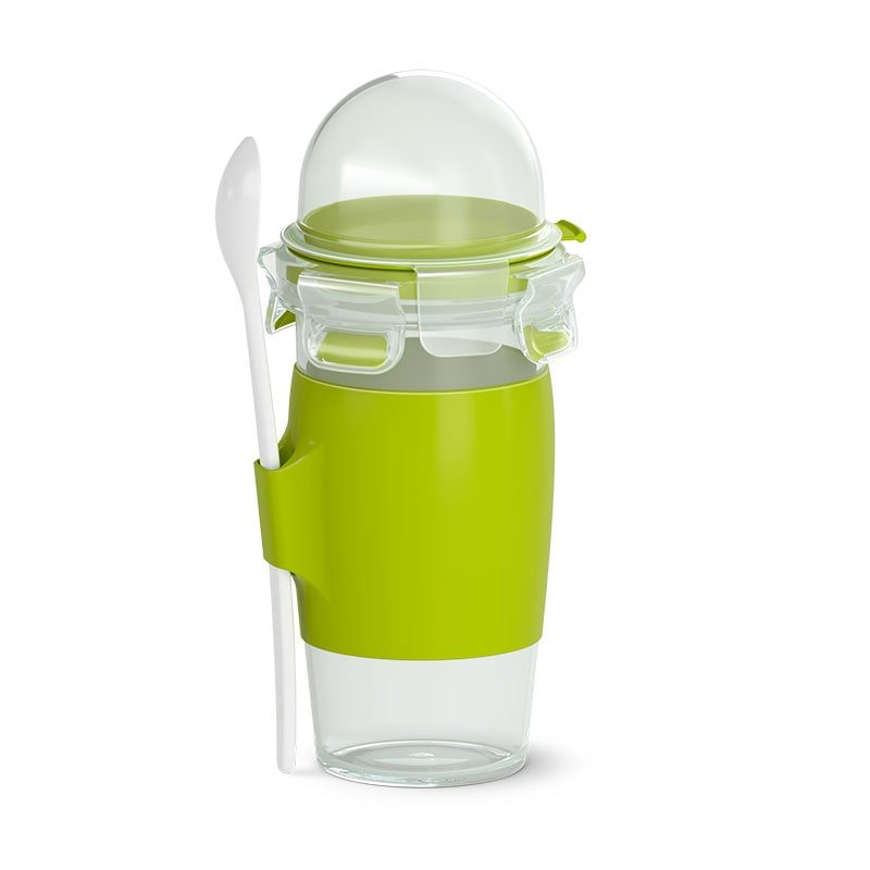 EMSA CLIP & GO Boîte de rangement alimentaire 0,45 L Plastique Vert, Transparent 1 pièce(s)