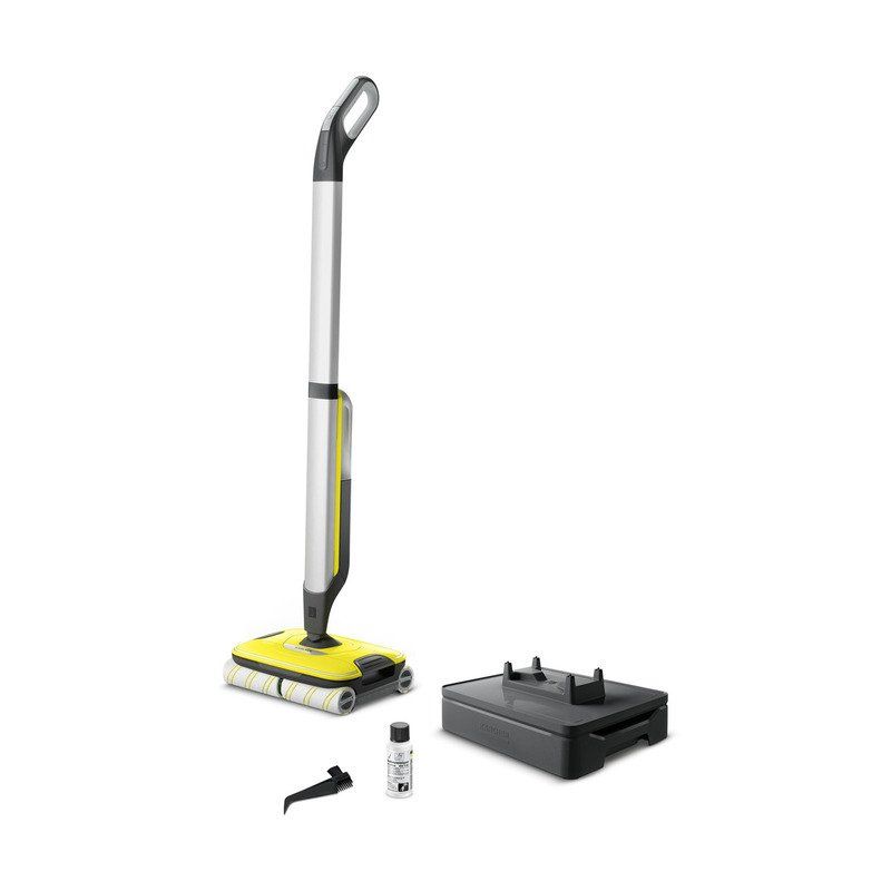 Kärcher FC 7 Cordless Batterie Humide Sans sac Argent, Jaune