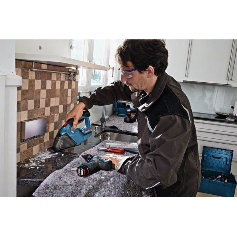 Bosch GAS 10,8 V-LI aspirateur de table Bleu Sans sac