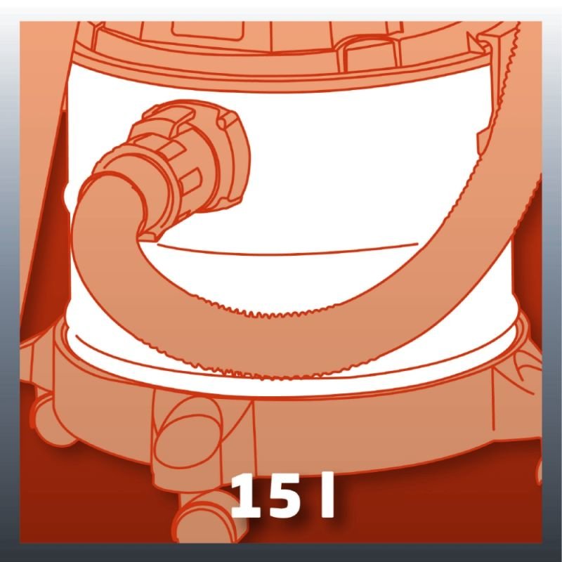 Einhell TH-VC 1815 15 L Aspirateur sans sac Sec&humide 1250 W