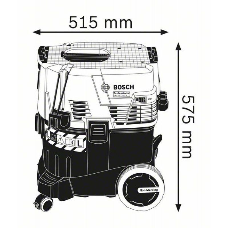 Bosch GAS 35 L SFC+ Professional Noir, Bleu 1200 W