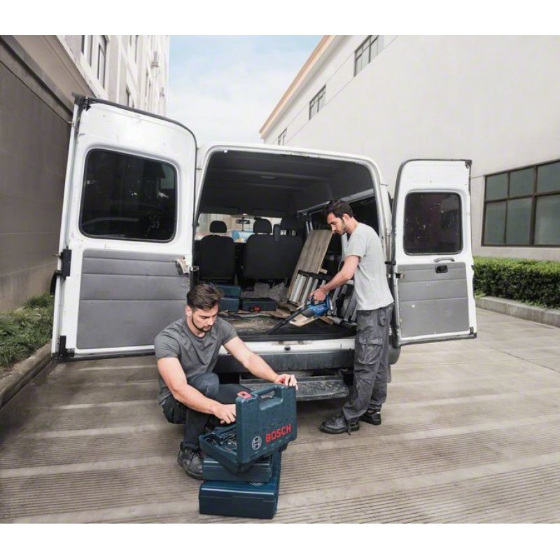 Bosch GAS 18V-1 Professional handheld vacuum Black, Blue, Red, Translucent Bagless