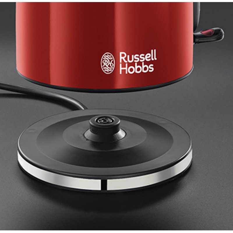 Russell Hobbs 20412-70 bouilloire Noir, Rouge, Acier inoxydable