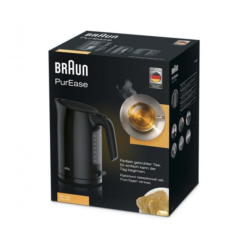 Braun PurEase WK 3100 BK bouilloire 1,7 L 2200 W Noir