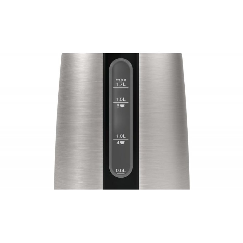 Bosch TWK3P420 bouilloire 1,7 L 2400 W Noir, Acier inoxydable