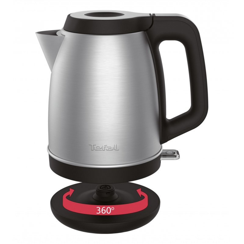 Tefal KI280D bouilloire 1,7 L 2400 W Noir, Acier inoxydable