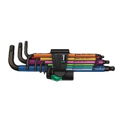 Wera 950 Spkl9 Hex-plus Hex Key Set L-shaped hex key set Metric/imperial 9 pc(s)