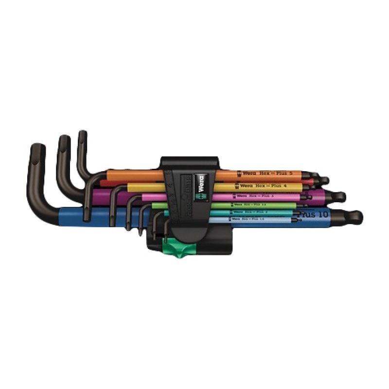 Wera 950 Spkl9 Hex-plus Hex Key Set L-shaped hex key set Metric/imperial 9 pc(s)
