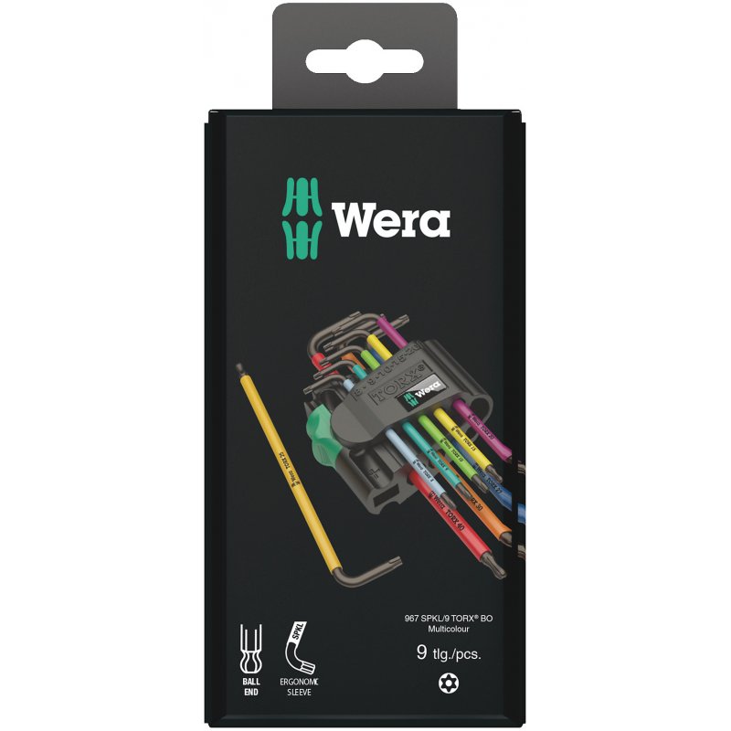 Wera compatible Winkelschlüsselsatz 967 SPKL/9 TORX