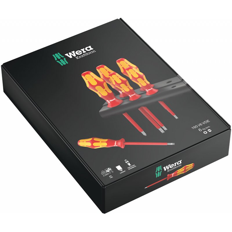 Wera compatible 160 i/6 Rack | Schraubendrehersatz Kraftform Plus