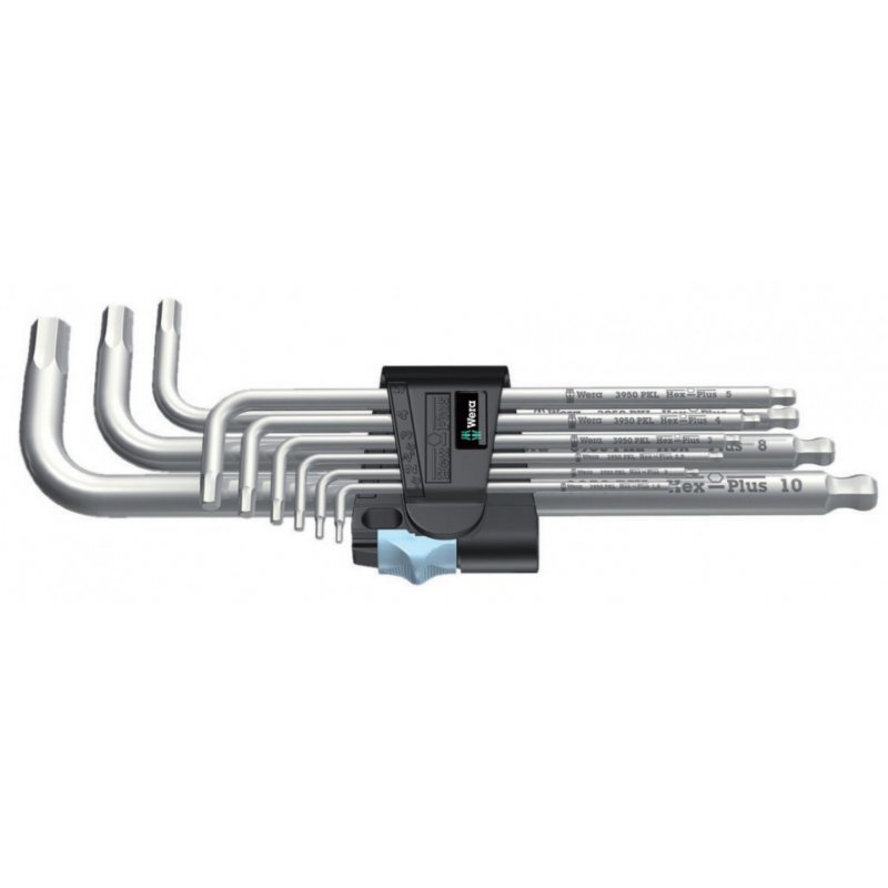 Wera compatible 3950/9 Hex-Plus Stainless 1 | Winkelschlüsselsatz, metrisch, Edelstahl
