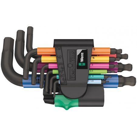 Wera compatible 950/9 Hex-Plus Multicolour 2 | Winkelschlüsselsatz, metrisch,BlackLaser