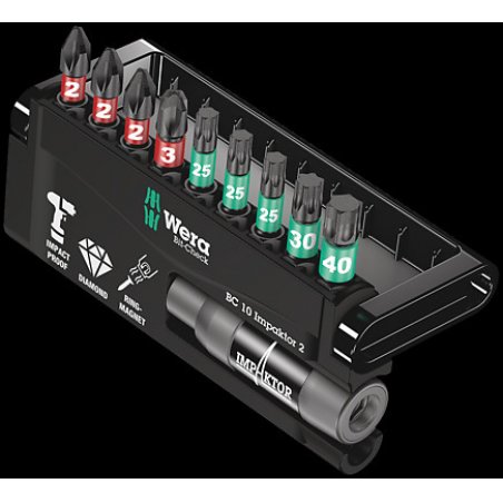 Wera compatible Bit-Check 10 Impaktor 2 | Bit-Sortiment