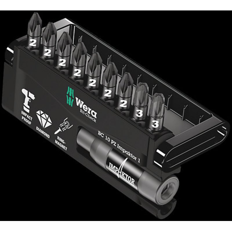 Wera 05057684001 screwdriver bit 9 pc(s)