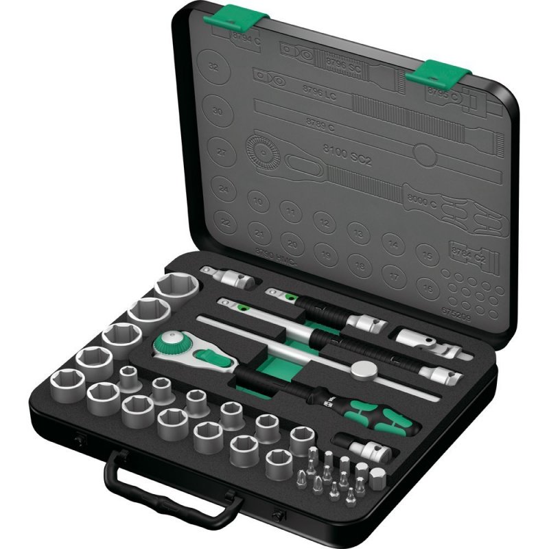 Wera compatible Zyklop Speed-Knarrensatz, 1/2"