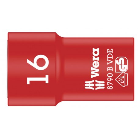 Wera compatible Zyklop-Steckschlüsseleinss.   16x46 | 8790 B VDE, isoliert, mit 3/8"-Antrieb