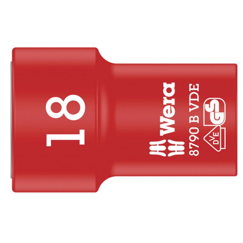 Wera compatible Zyklop-Steckschlüsseleinss.   18x46 | 8790 B VDE, isoliert, mit 3/8"-Antrieb