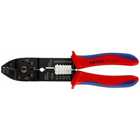 Knipex 97 21 215 B Pince à sertir Noir, Bleu, Rouge