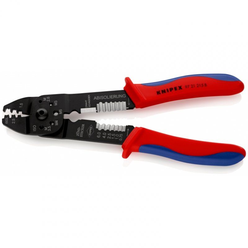 Knipex 97 21 215 B Crimping tool Black, Blue, Red