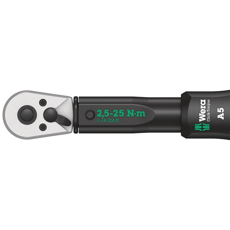 Wera compatible Drehmomentschlüss. Click-Torque A 5 | 1/4" 2.5 - 25 Nm