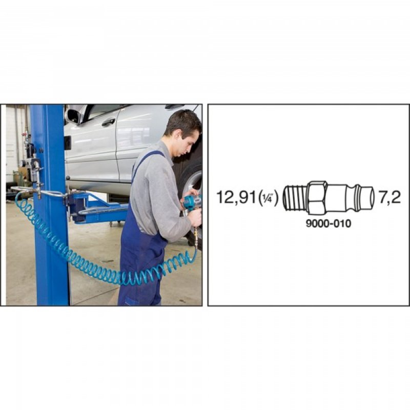 HAZET 9040-7 tuyau pneumatique 7,62 m 10 bar Bleu