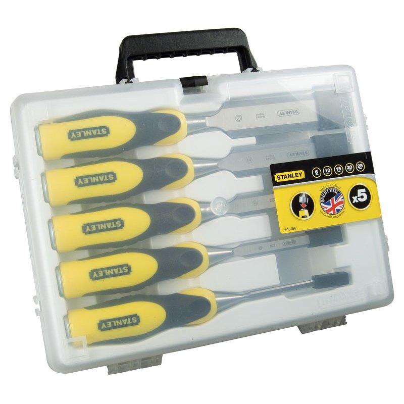 Stanley 5-Piece DynaGrip Wood Chisel Set