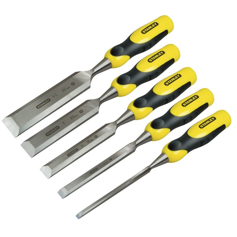 Stanley 5-Piece DynaGrip Wood Chisel Set