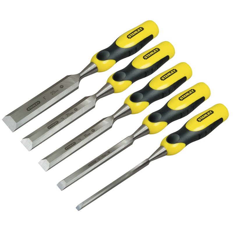 Stanley 5-Piece DynaGrip Wood Chisel Set