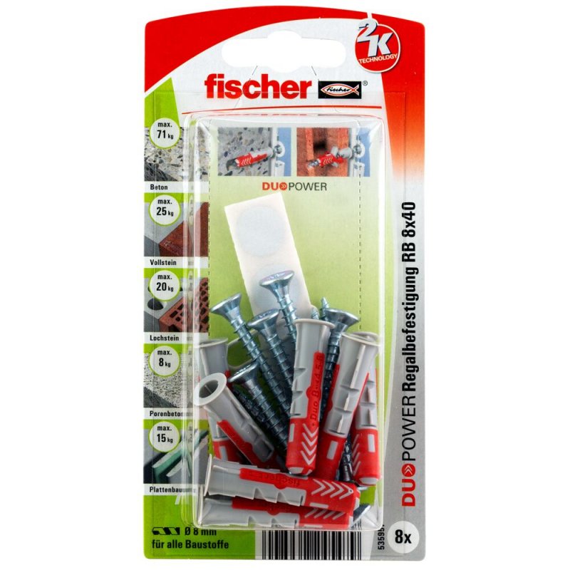 Fischer compatible DUOPOWER 8x40 RB K 8 | 535957