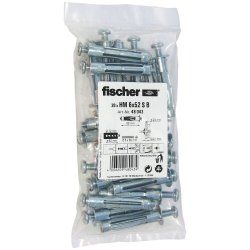 Fischer 48043 ancrage à vis et cheville murale 20 pièce(s) Kit de fiches murales et vis 52 mm