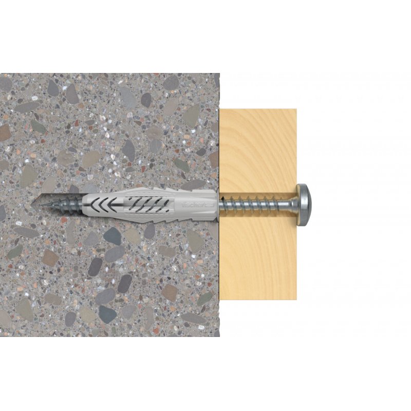 Fischer 94721 ancrage à vis et cheville murale 100 pièce(s) Kit de fiches murales et vis 30 mm