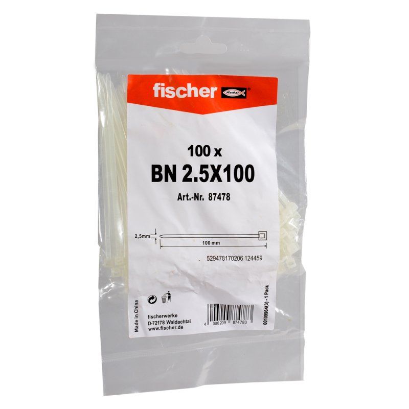 Fischer 87478 cable tie Ladder cable tie Nylon Transparent 100 pc(s)