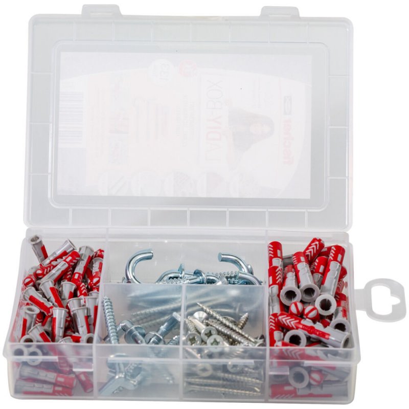 Fischer 541507 ancrage à vis et cheville murale 80 pièce(s) Kit de fiches murales et vis
