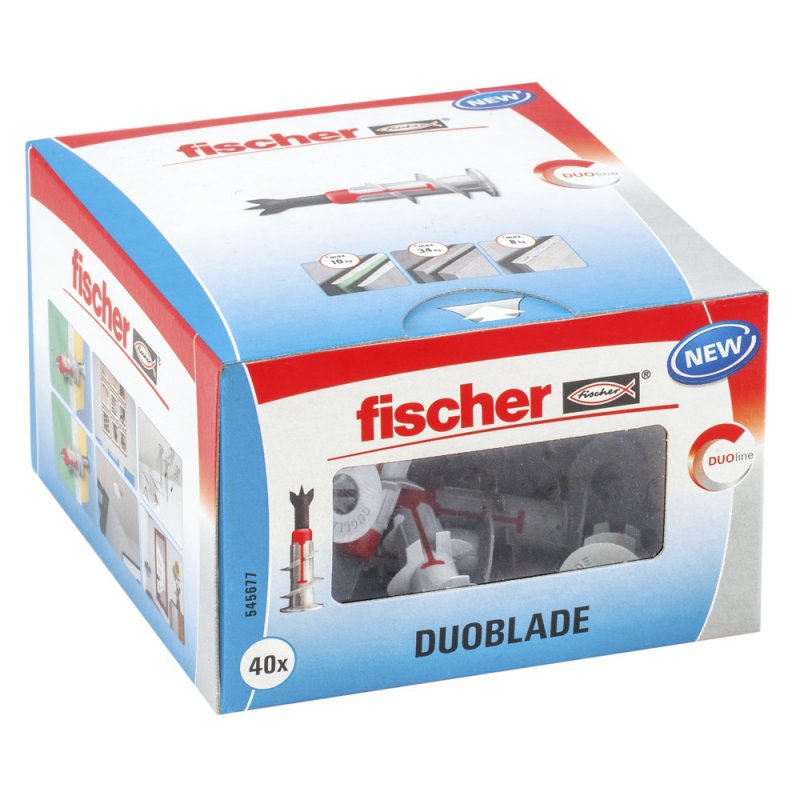 Fischer DUOBLADE 40 pièce(s) Kit de fiches murales et vis 44 mm