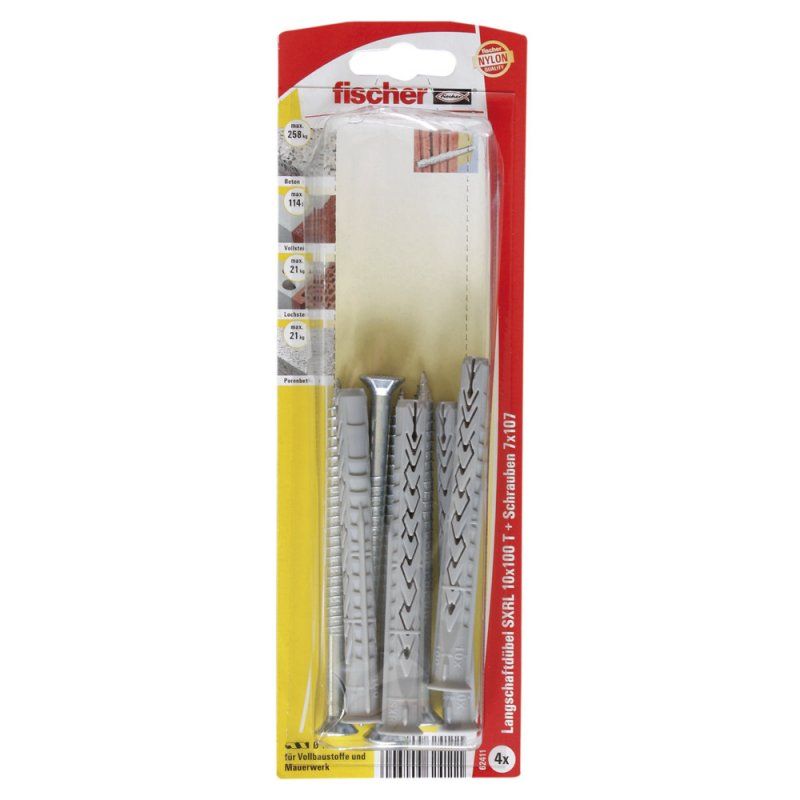 Fischer 62411 dowels 4 pc(s) Galvanized steel Round
