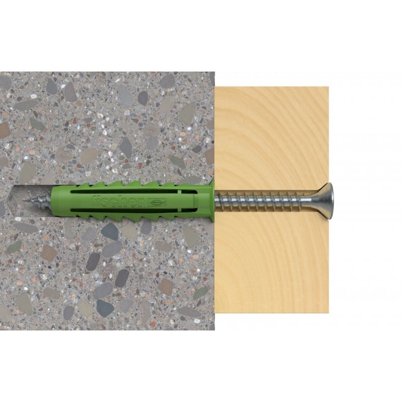 Fischer 524823 ancrage à vis et cheville murale 10 pièce(s) Kit de fiches murales et vis 40 mm