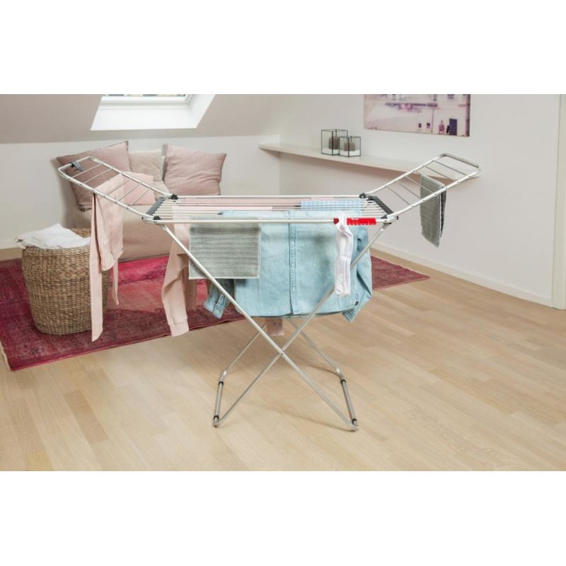 Vileda 157336 laundry drying rack/line Floor-standing rack Black, Stainless steel