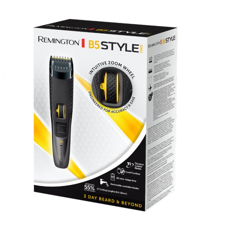 Remington MB5000 AC/Batterie 1,8 cm Noir, Jaune