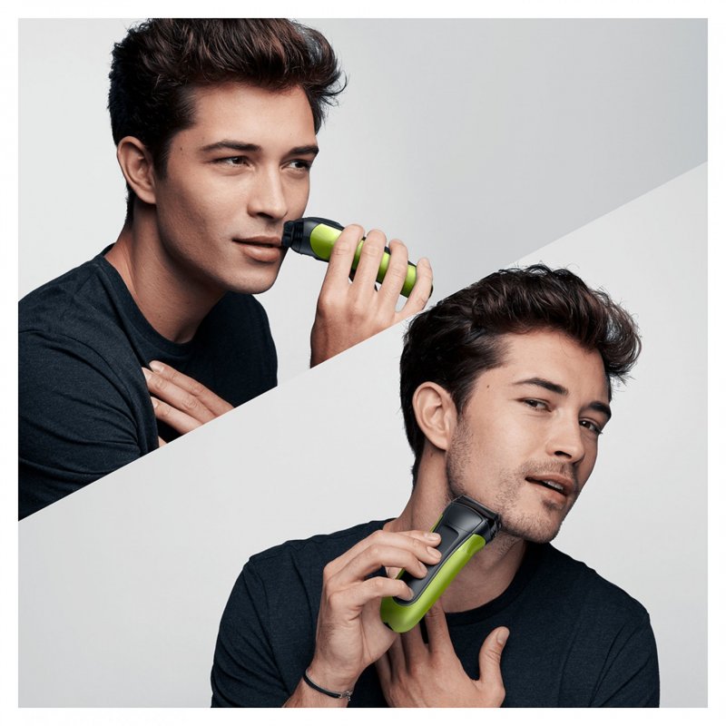 Braun Series 3 81702940 rasoir pour homme Rasoir à grille Tondeuse Noir, Vert